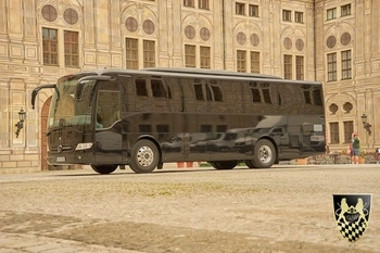 A luxurious vehicle decorated for a special event in Munich.