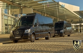 A business class transportation vehicle in Munich, ready for clients.