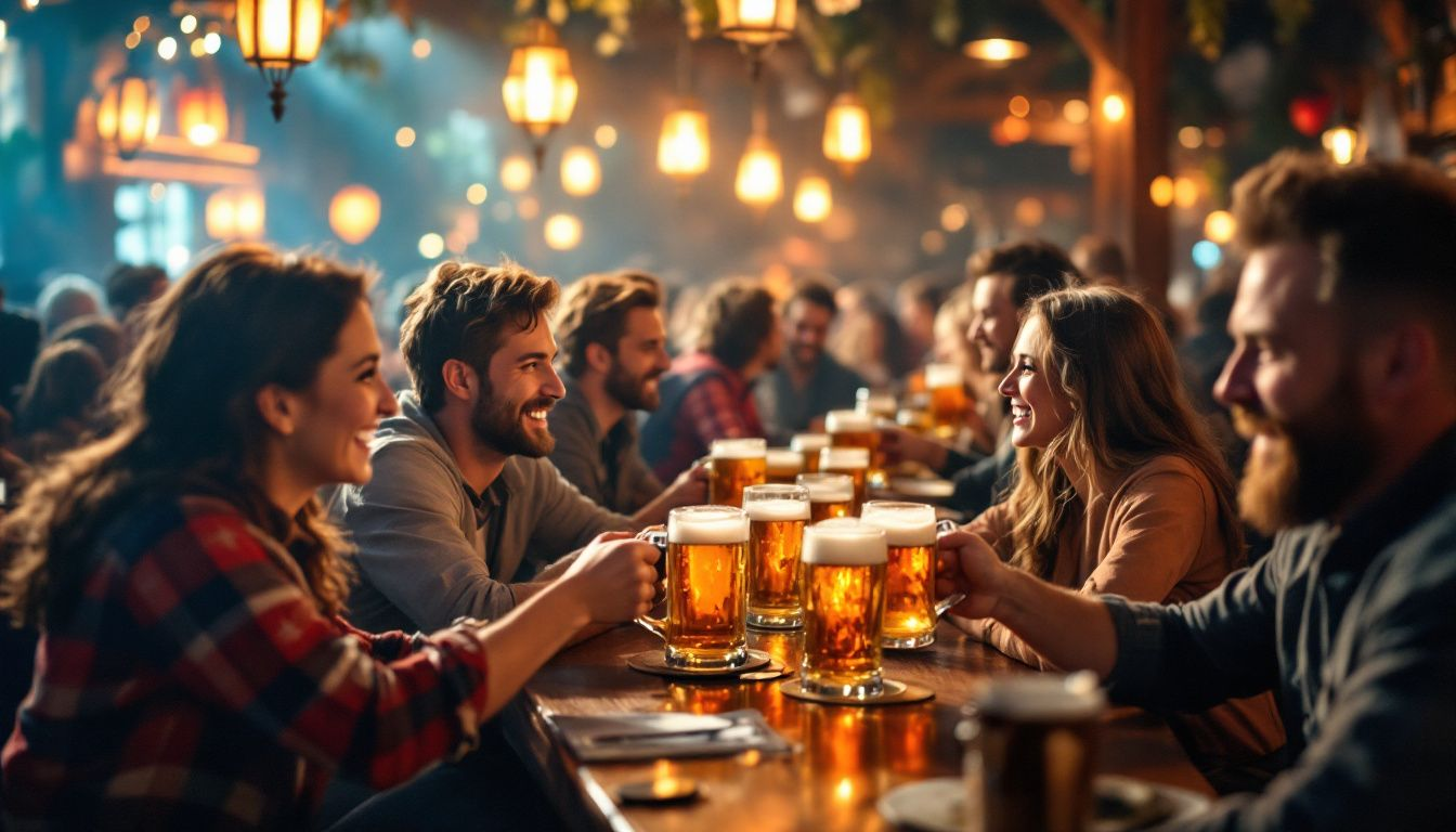 Visitors enjoying a beer in one of Munich's must-visit beer halls.