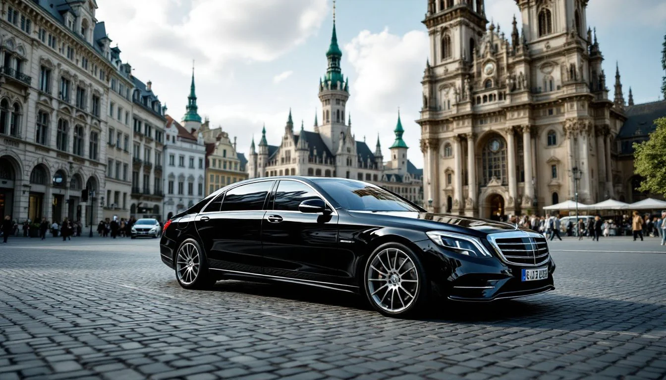 Exploring Munich with a personal driver, showcasing famous landmarks.